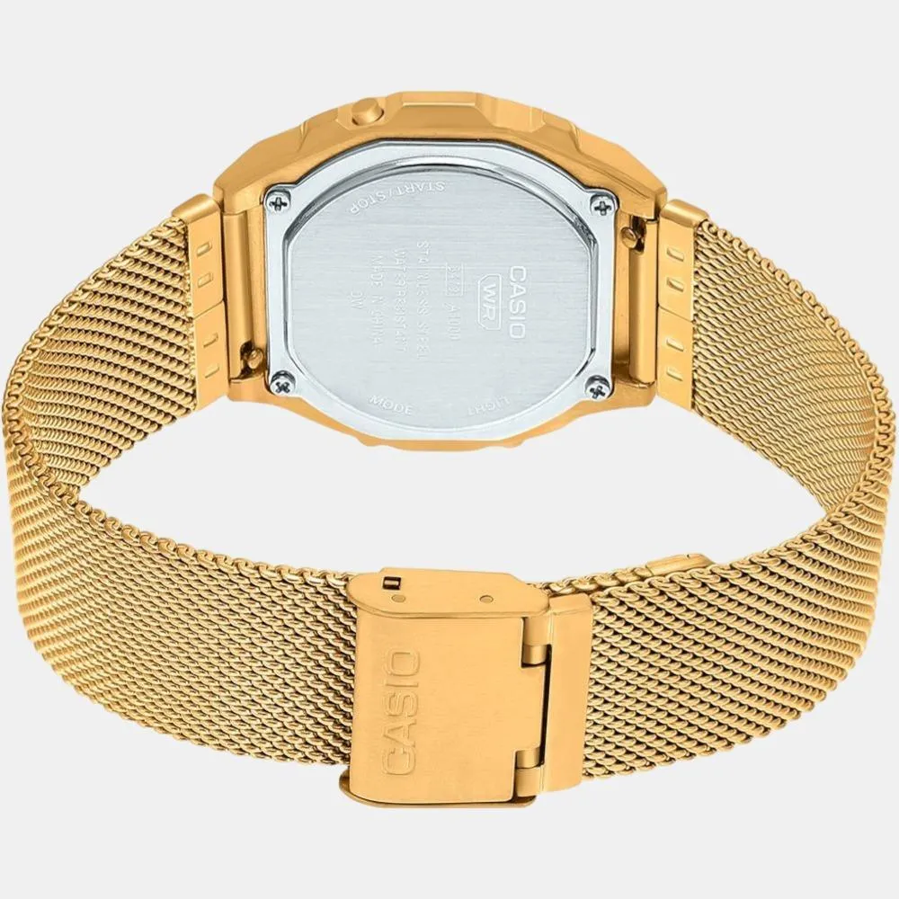 Vintage Unisex Gold Digital Stainless Steel Watch D265 - A1000MG-9EF