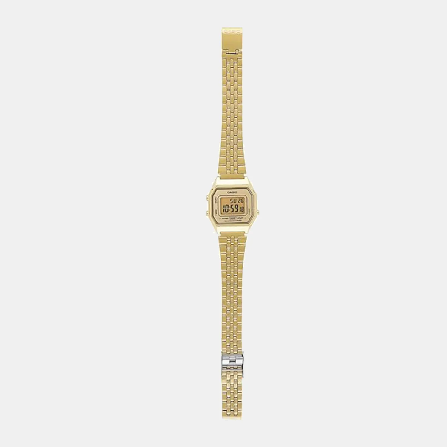 Vintage Women Digital Gold Dial Stainless Steel Watch LA680WGA-9DF D345