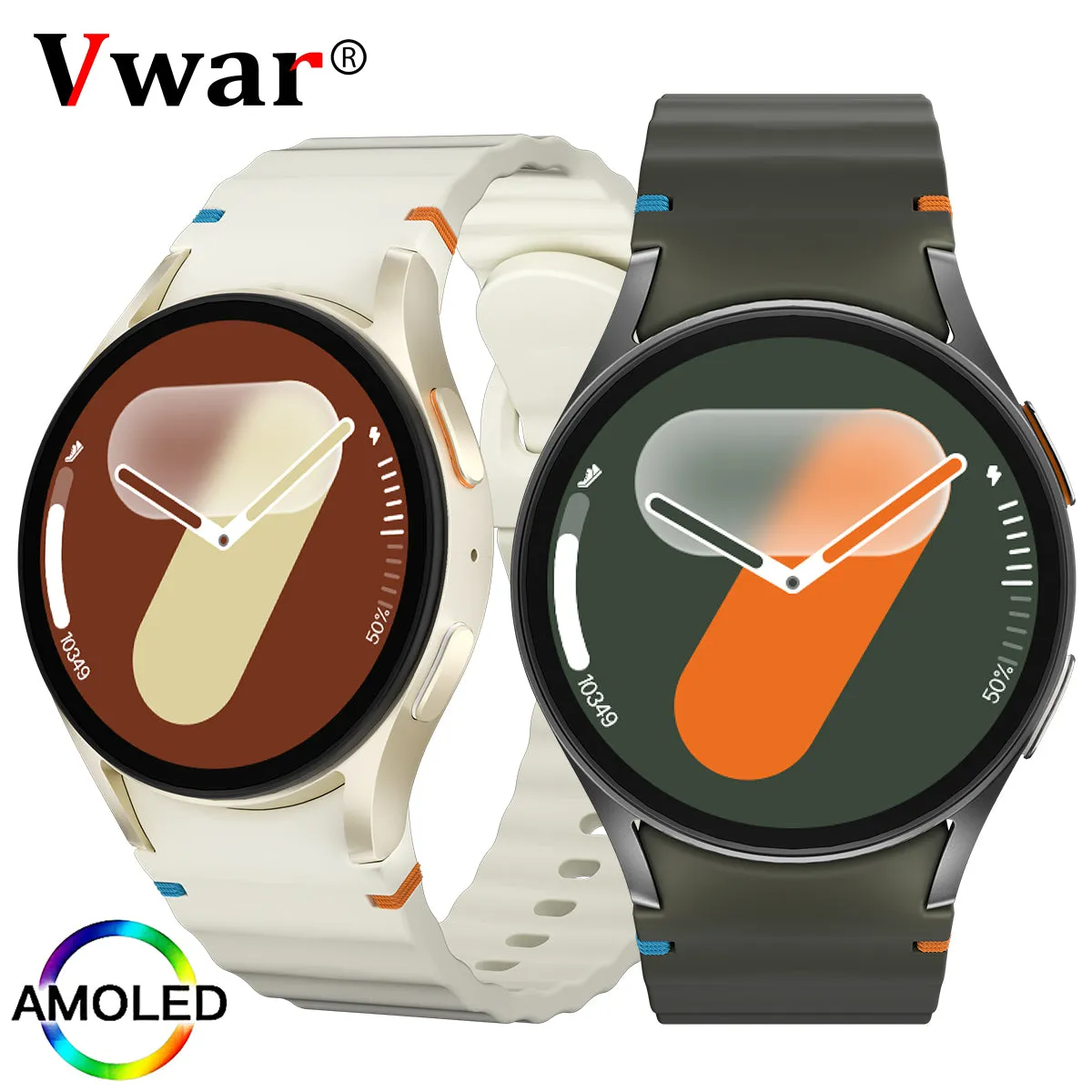 VWAR JS Watch 7 mini 40mm Smart Watch for Women 1.3inch AMOLED Screen Bluetooth Call IP68- Samsung Watch Style