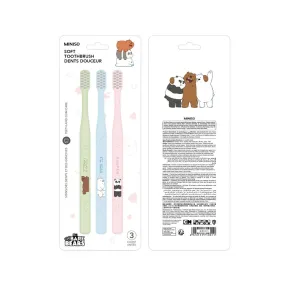 We Bare Bears Collection 5.0 Soft Toothbrush (3 Count)