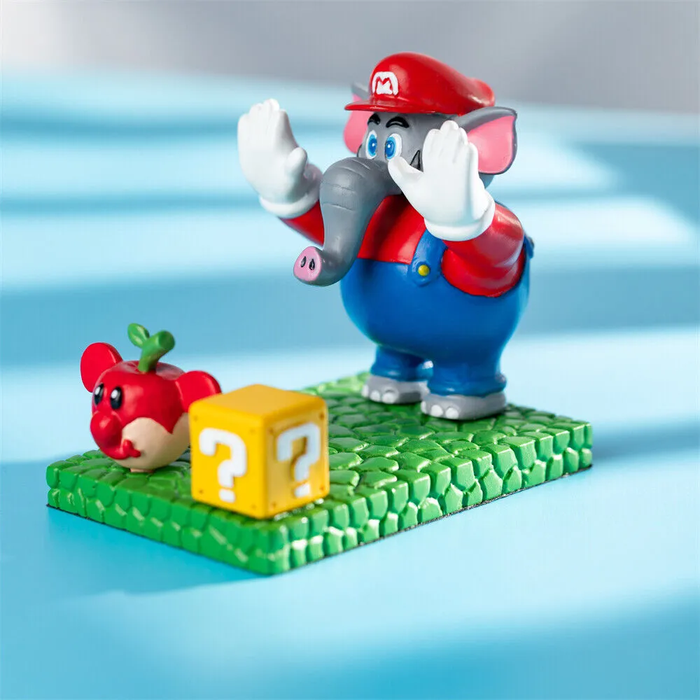 Xcoser Super Mario Bros Elephant Mario Decors Action Figure Phone Stand Holder