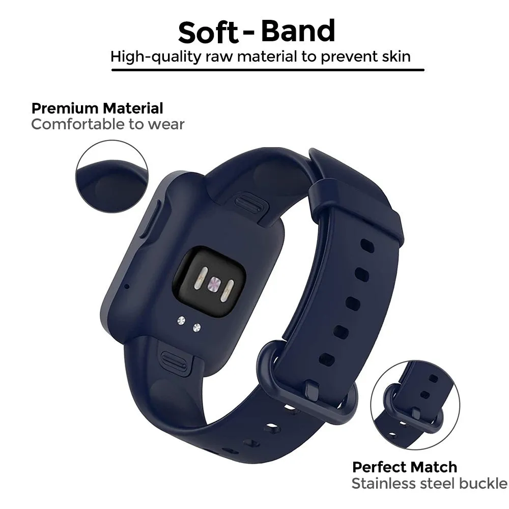 Xiaomi Redmi Watch 2 Lite Band   Watch Case| Silicone Straps Wristband Sport Band |  Black