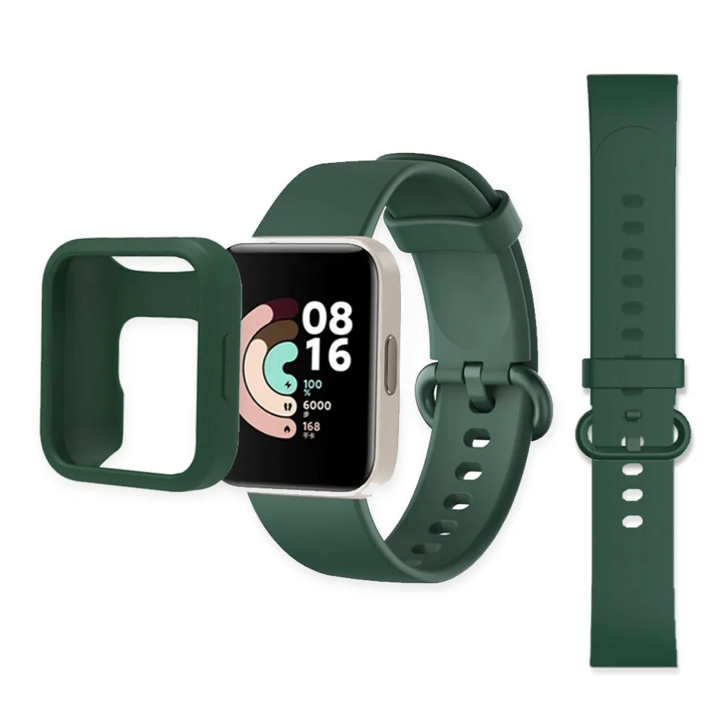 Xiaomi Redmi Watch 2 Lite Band   Watch Case| Silicone Straps Wristband Sport Band |  Dark Green