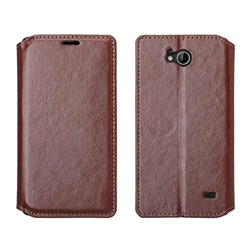 ZTE Majesty Pro, Majesty Pro Plus, Tempo Cover, Pu Leather Magnetic Fold[Kickstand] Wallet Case with ID & Card Slots - Brown