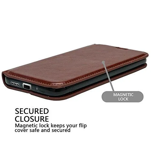 ZTE Majesty Pro, Majesty Pro Plus, Tempo Cover, Pu Leather Magnetic Fold[Kickstand] Wallet Case with ID & Card Slots - Brown